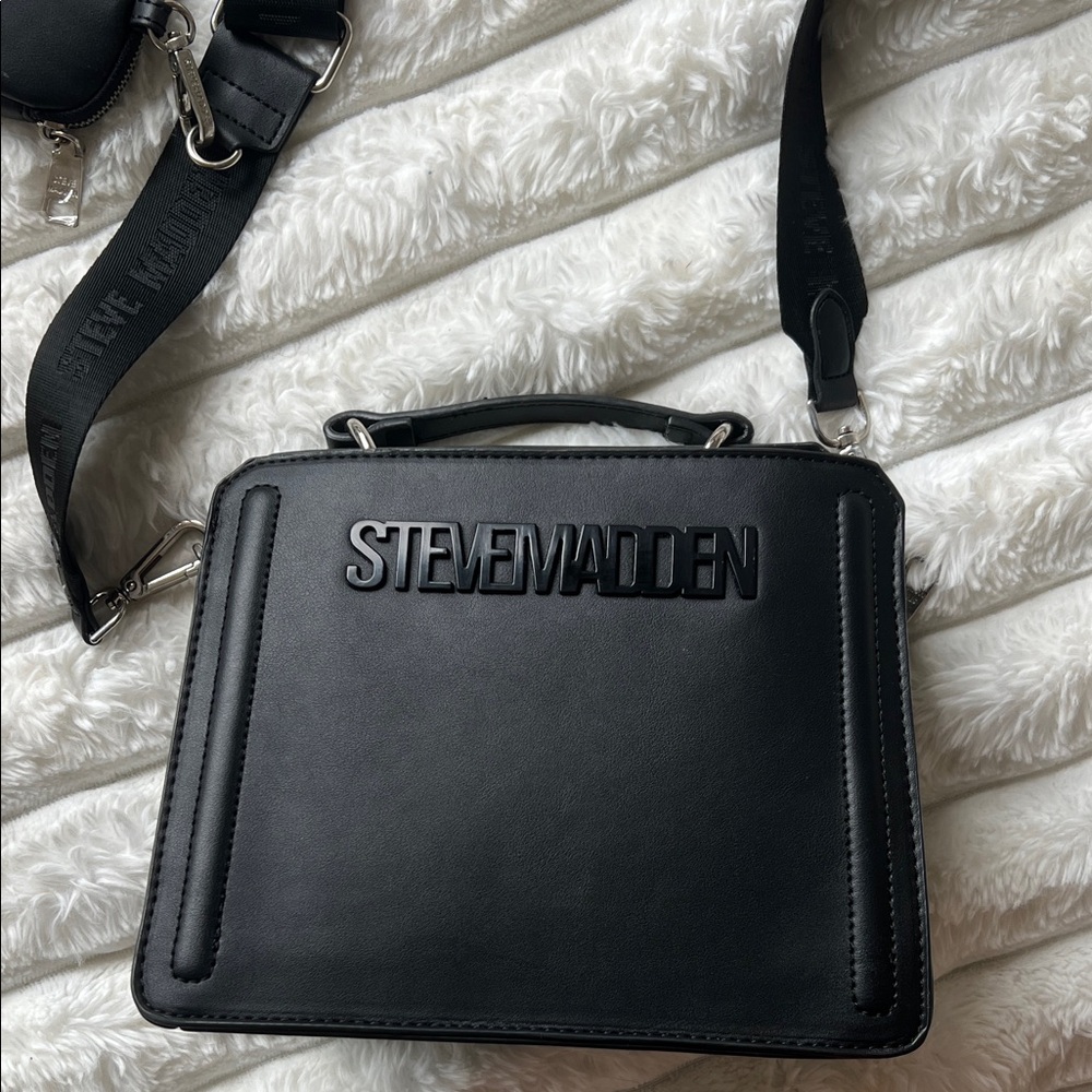 Steve Madden Matte double Black Purse